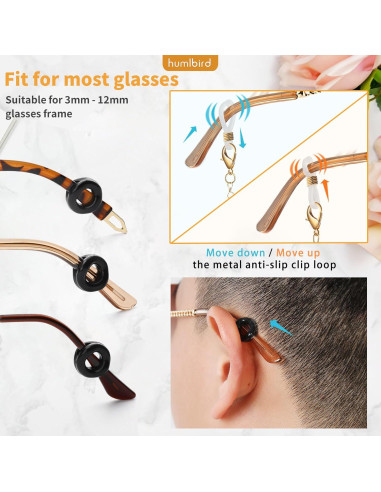Cadena de Gafas Humlbird para Mujeres 67 cm Cristal Natural