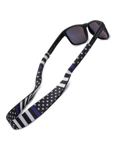 Correa Flotante de Gafas Neopreno - Ajustable Azul Delgada