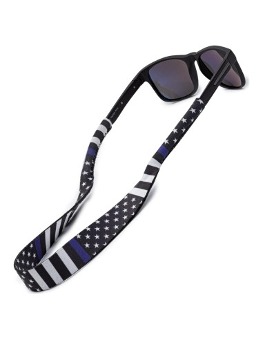 Correa Flotante de Gafas Neopreno - Ajustable Azul Delgada