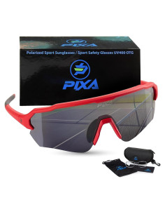 Gafas de sol deportivas PIXA UV400 polarizadas rojas