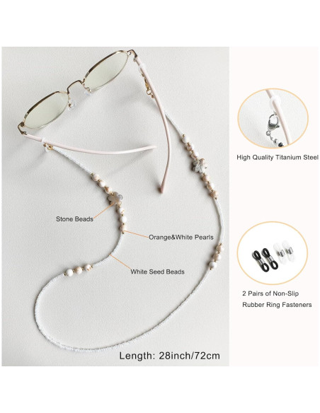 Cadena de Gafas YN02 con Perlas y Cristales para Mujeres