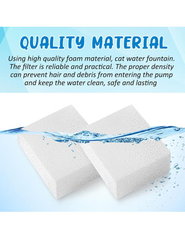 Filtros de Espuma Mudder 12 Pcs para Fuente de Agua Mascotas