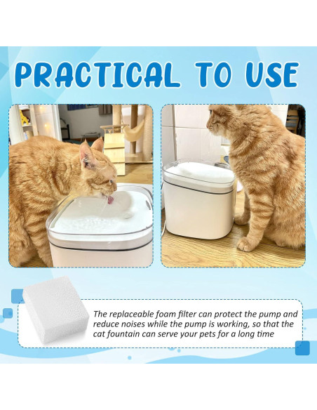 Filtros de Espuma Mudder 12 Pcs para Fuente de Agua Mascotas