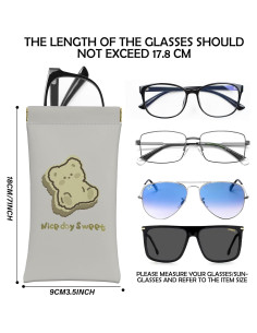 Estuches de Gafas de Sol BHAHB 2 PCS con Paño de Limpieza 2