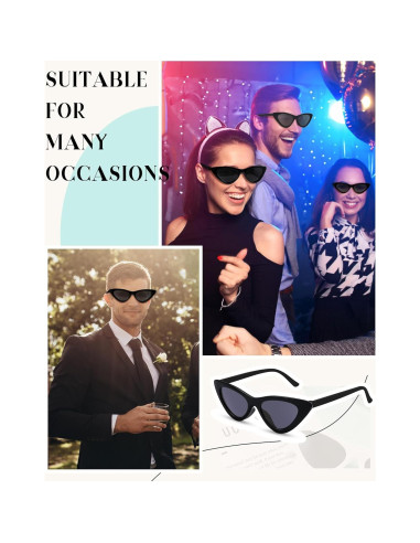50 Pares de Gafas de Sol Retro Estilo Gato Tellegloww