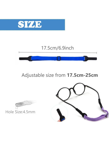 Correa Ajustable para Gafas UPIONIC 5 Pcs Niños Antideslizante