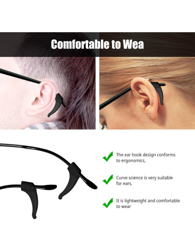 5 Pares Sujetadores Gafas Silicona Antideslizante Sima-2