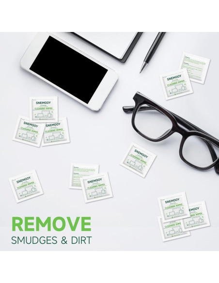 Toallitas de limpieza de lentes SNEMGOY 310 unidades prehumedecidas