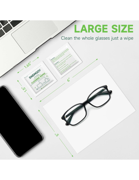 Toallitas de limpieza de lentes SNEMGOY 310 unidades prehumedecidas