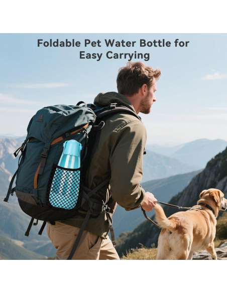 Botella de Agua para Perros UPSKY 414ml Plegable y Multifuncional