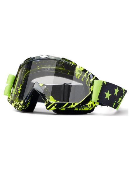 Gafas de Motocross y Esquí Anti-Vaho - Marca Sin Especificar - Negro Verde