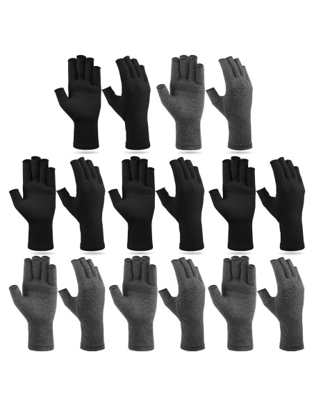 Guantes de compresión Crowye para artritis 8 pares unisex