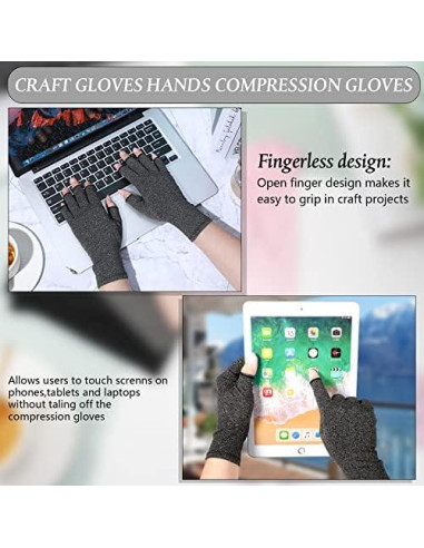 Guantes de compresión Crowye para artritis 8 pares unisex