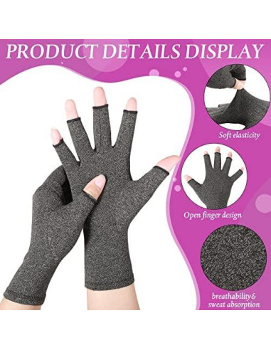 Guantes de compresión Crowye para artritis 8 pares unisex