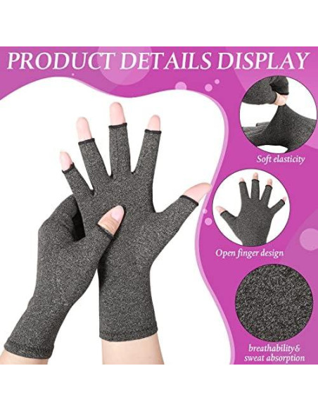 Guantes de compresión Crowye para artritis 8 pares unisex