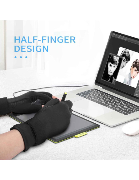 Guantes de Compresión Tikaton Infundidos con Cobre para Dolor de Mano