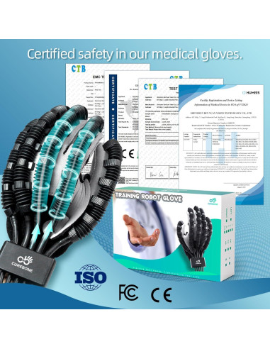 Guantes de Rehabilitación CUREBONE Mano Izquierda 8 Niveles