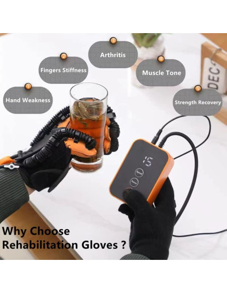 Guantes de Rehabilitación GENDOING Mano Derecha M Ajustables