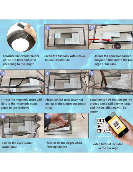 Cubierta de Red Antisalto Magnética FUYITE 4.2m Acuario