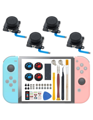 Kit Reparación Joystick Joycon SmaFsan 4 Piezas para Nintendo Switch