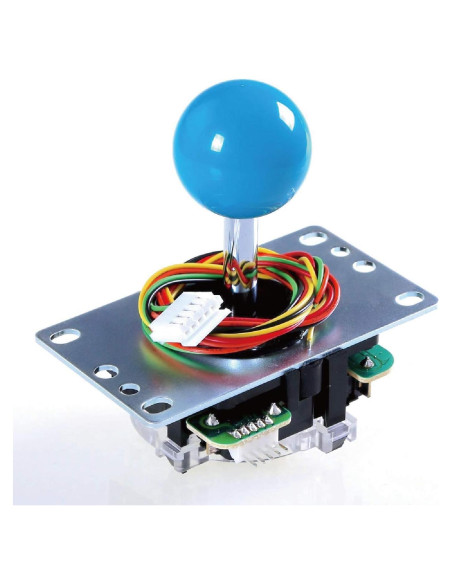 Joystick Sanwa JLF-TP-8YT Azul 4/8 Vías Ajustable para Arcade
