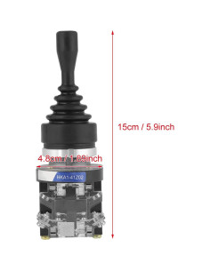Interruptor Joystick Momentáneo 2NO Walfront AC380V 5A 2