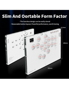 Arcade Stick AceGamer T16 Blanco 16 Teclas RGB Turbo 2