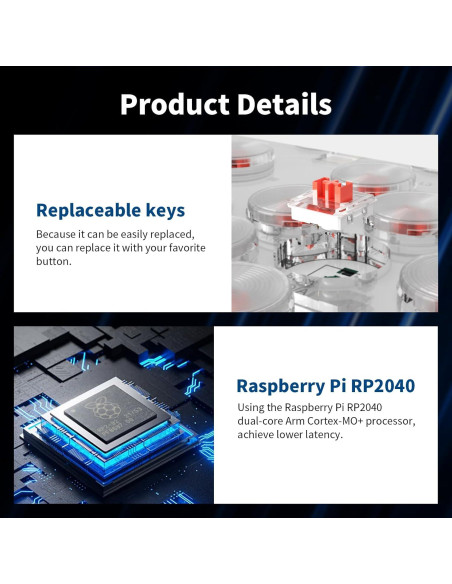 Arcade Stick AceGamer T16 Blanco 16 Teclas RGB Turbo