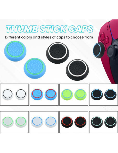 20 Tapas de Agarre de Pulgar Silicona DALQUIS Antideslizantes