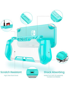 Funda Protectora para Nintendo Switch Lite Leyu Turquesa 2