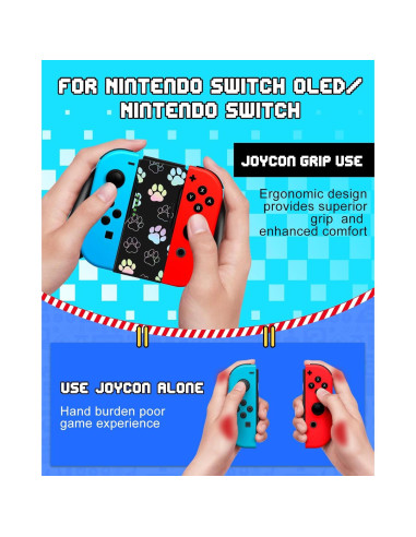 Agarre Joy-Con Lotadilo para Nintendo Switch - Diseño Huella