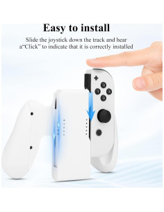 Agarre de Carga Joycon GLDRAM para Nintendo Switch - Blanco 2