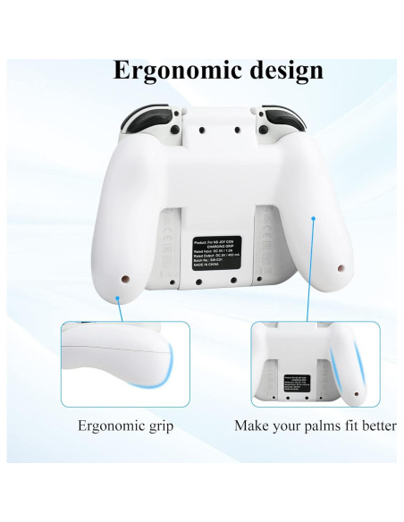 Agarre de Carga Joycon GLDRAM para Nintendo Switch - Blanco
