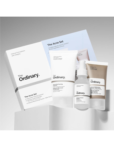 Conjunto para el Acné The Ordinary 3 Pasos - Limpiador, Ácido Salicílico y Hidratantes