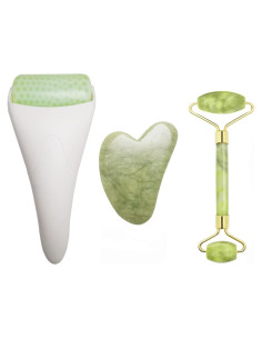 Rodillo de Hielo y Jade Chikoni 3 en 1 Masaje Facial