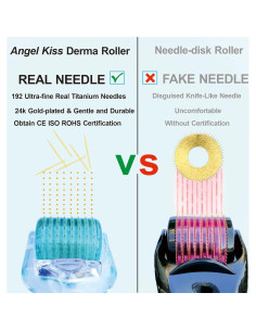 Rodillo Derma Angel Kiss 192 Agujas Titanio 0.30mm Facial 2