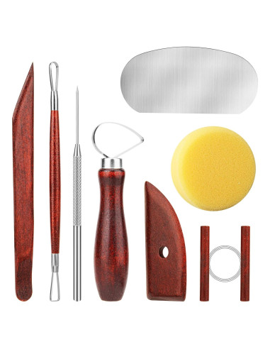 Juego de 8 herramientas de cerámica UUSYCUN para modelar