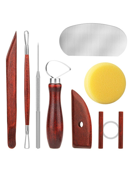 Juego de 8 herramientas de cerámica UUSYCUN para modelar