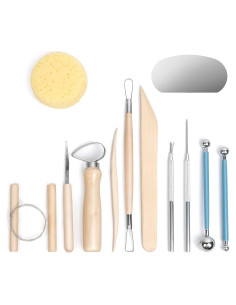Juego de 12 Herramientas de Arcilla Nozomy para Cerámica