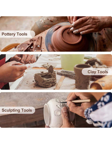 Juego de 12 Herramientas de Arcilla Nozomy para Cerámica