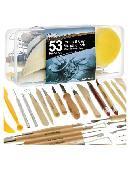 Juego de Herramientas de Cerámica U.S. Art Supply 53 Piezas