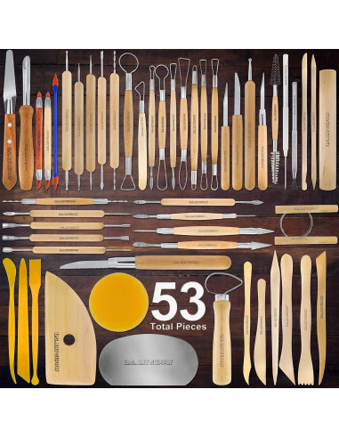 Juego de Herramientas de Cerámica U.S. Art Supply 53 Piezas