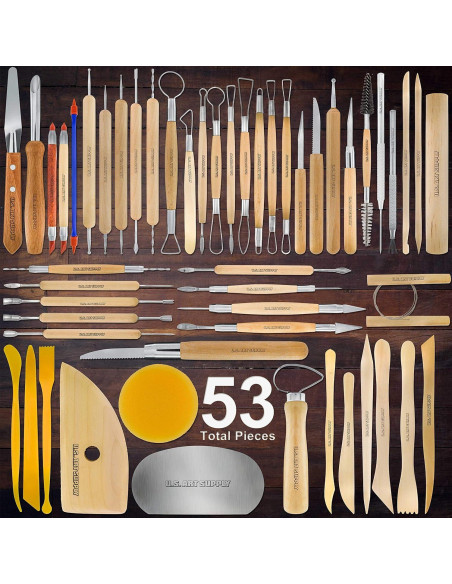 Juego de Herramientas de Cerámica U.S. Art Supply 53 Piezas