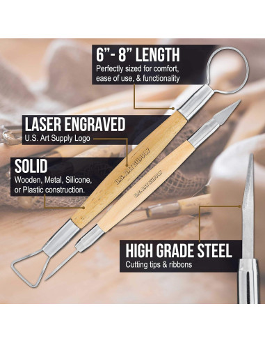 Juego de Herramientas de Cerámica U.S. Art Supply 53 Piezas