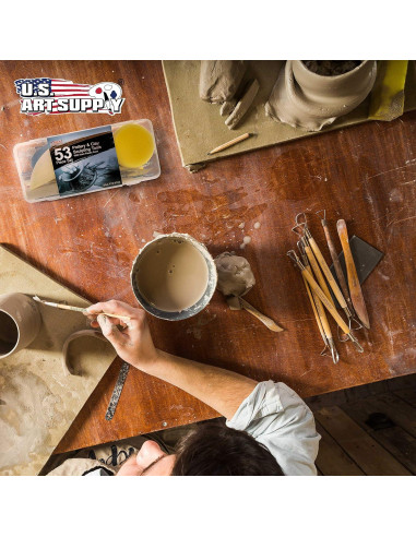 Juego de Herramientas de Cerámica U.S. Art Supply 53 Piezas