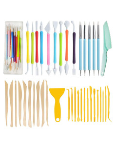 Set de Herramientas de Arte Langqun 41 Piezas para Arcilla