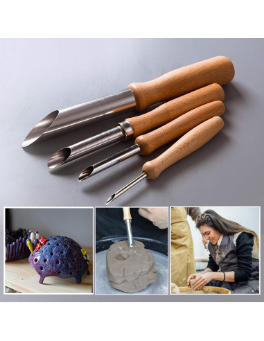 Kit de Herramientas de Arcilla EuTengHao 61 Piezas para Modelado