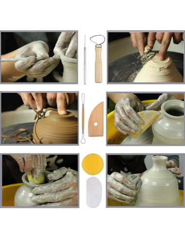 Kit de Herramientas de Arcilla EuTengHao 61 Piezas para Modelado