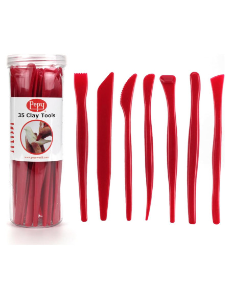 Juego de Herramientas de Escultura Pepy 35 Piezas para Arcilla