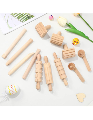 Juego de Herramientas de Madera Kisangel para Manualidades